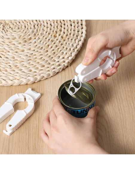 3 Piezas Abrebotellas Multifuncional Ymapinc Blanco Ergonomico