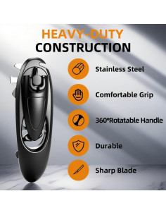 Abrelatas Multifuncional 8 en 1 TUOSANTER Negro 20x6x4 cm 2