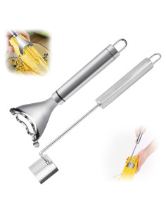 Juego de Pelador y Desgranador de Maíz YFANITI - Acero Inoxidable