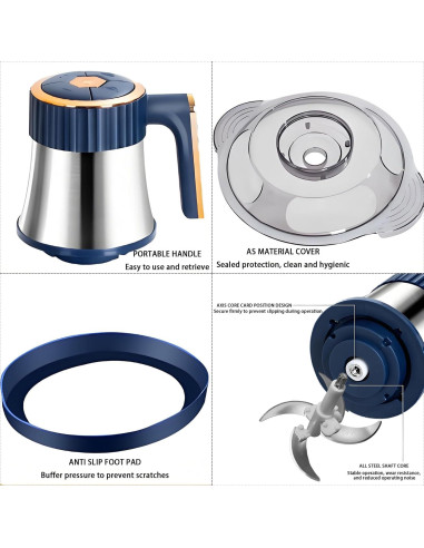 Picadora de Alimentos Eléctrica Yehenarn 3L 800W Acero Inoxidable