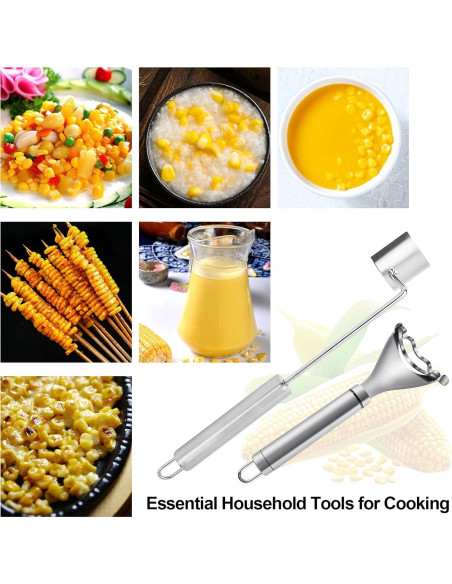 Juego de Pelador y Desgranador de Maíz YFANITI - Acero Inoxidable