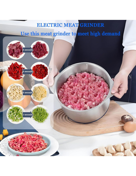 Picadora de Alimentos Eléctrica Yehenarn 3L 800W Acero Inoxidable