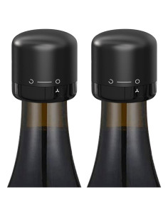 Tapones de Vino DUNLAGUE 2Pack con Sello de Silicona