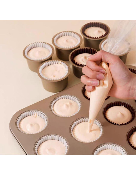 Forros de Cupcake Estándar SKIDEC 300 Piezas Papel Desechable