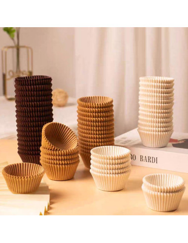 Forros de Cupcake Estándar SKIDEC 300 Piezas Papel Desechable