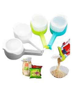 4 Clips de Sellado de Alimentos CALIDAKA - Reutilizables 12.8 cm