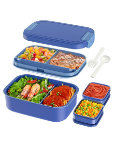 Caja Bento Azul Winproper 66oz 1960ml a Prueba de Fugas