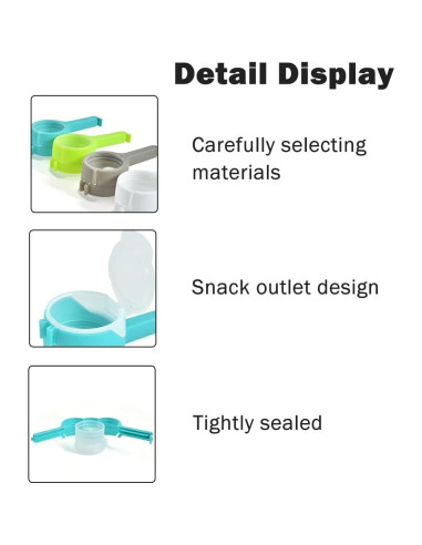 4 Clips de Sellado de Alimentos CALIDAKA - Reutilizables 12.8 cm