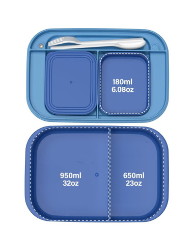 Caja Bento Azul Winproper 66oz 1960ml a Prueba de Fugas