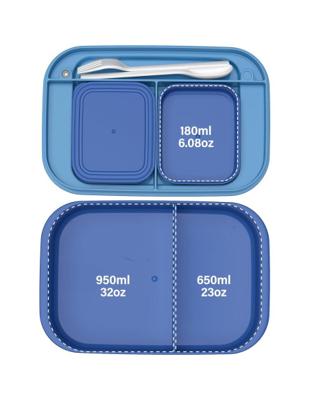 Caja Bento Azul Winproper 66oz 1960ml a Prueba de Fugas
