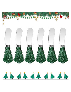 Conjunto de 6 Cuchillos para Mantequilla Guojanfon - Acero Inoxidable y Madera