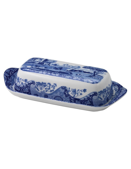 Plato de Mantequilla Spode Blue Italian 20.32x10.16 cm Porcelana