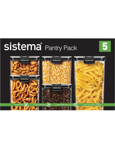 Contenedores de Almacenamiento de Alimentos Sistema Ultra 5 Pzas