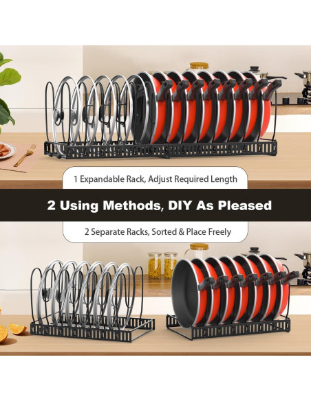 Organizador de Ollas y Sartenes Housolution Expandible 12-59 cm