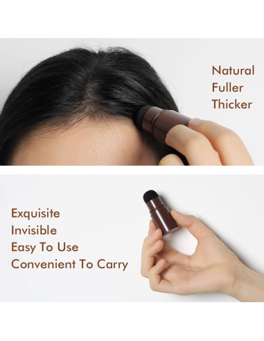 Barra de Polvo para Línea del Cabello Rosardene - Marrón Oscuro, Impermeable y Multiuso