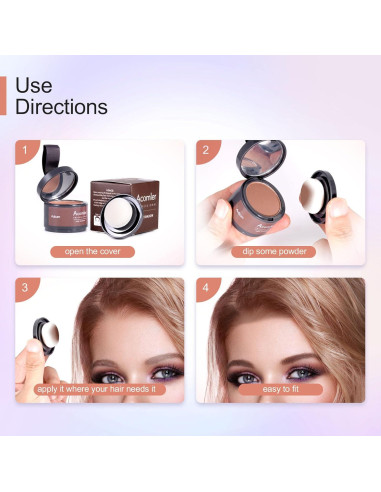 Acomler Polvo Sombra de Raíz 4g - Marrón Oscuro para Cabello