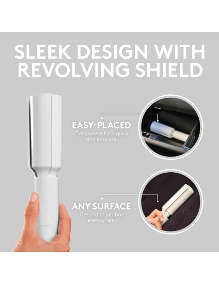 Eliminador de Pelo de Mascotas Flint 4-en-1 - Cepillo y Rodillo