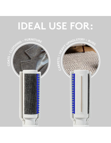 Eliminador de Pelo de Mascotas Flint 4-en-1 - Cepillo y Rodillo