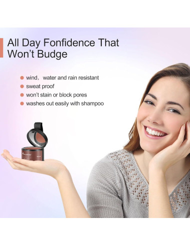 Acomler Polvo Sombra de Raíz 4g - Marrón Oscuro para Cabello