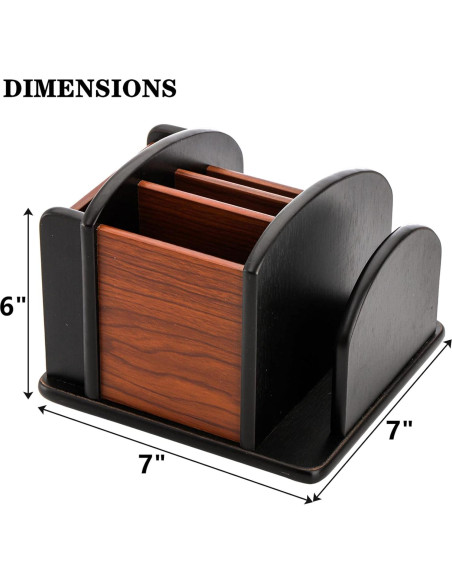 Soporte Giratorio de Madera DEAYOU 6 Compartimentos 360