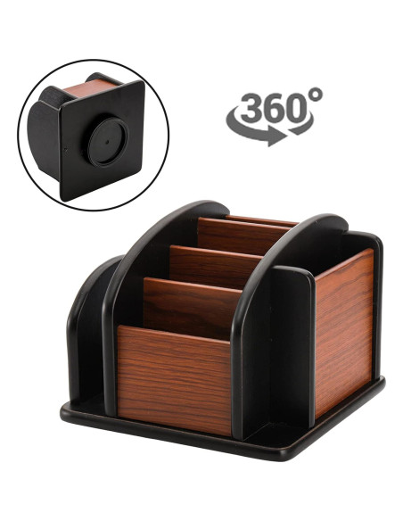 Soporte Giratorio de Madera DEAYOU 6 Compartimentos 360