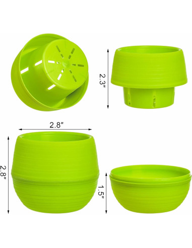Elsjoy Paquete de 30 Macetas Mini Suculentas 7.62 cm Drenaje