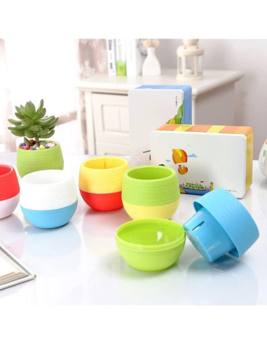 Elsjoy Paquete de 30 Macetas Mini Suculentas 7.62 cm Drenaje