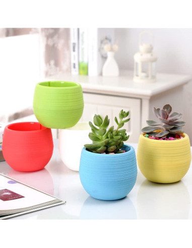 Elsjoy Paquete de 30 Macetas Mini Suculentas 7.62 cm Drenaje