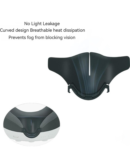 Almohadilla Suave para Nariz VR Quest 3 - 2 PCS Silicona