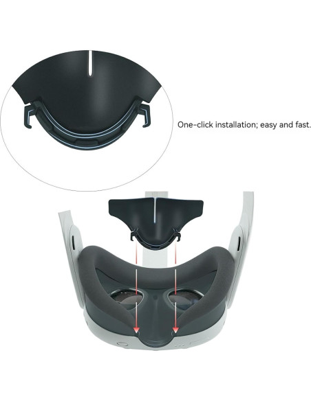Almohadilla Suave para Nariz VR Quest 3 - 2 PCS Silicona