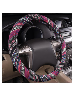 Cubierta de Volante CAR PASS Boho Étnica Universal 36.8-38.1 cm