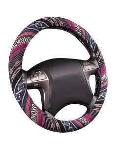 Cubierta de Volante CAR PASS Boho Étnica Universal 36.8-38.1 cm 2