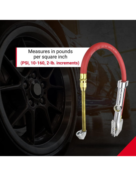 Manómetro Inflador de Neumáticos Milton S-506 Cabezal Doble