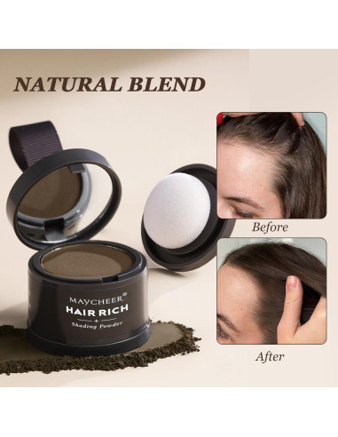 Polvo de Sombra para Línea de Cabello Maycheer - Marrón Oscuro 38.8g