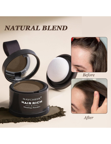 Polvo de Sombra para Línea de Cabello Maycheer - Marrón Oscuro 38.8g