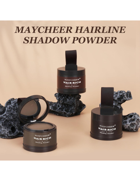 Polvo de Sombra para Línea de Cabello Maycheer - Marrón Oscuro 38.8g