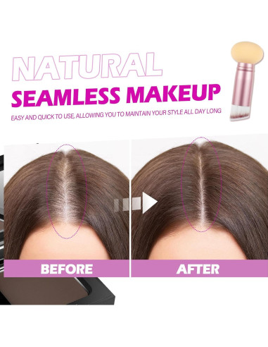 Polvo Retoque Raíces Acomler Marrón Medio 0.12kg - Cobertura Cabello Gris