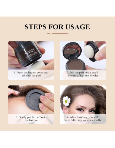 Polvo Retoque Raíces Cabello Sevich 4g Marrón Medio