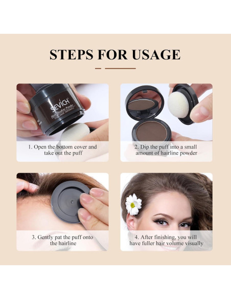 Polvo Retoque Raíces Cabello Sevich 4g Marrón Medio Polvo Retoque Raíces Cabello Sevich 4g Marrón Medio