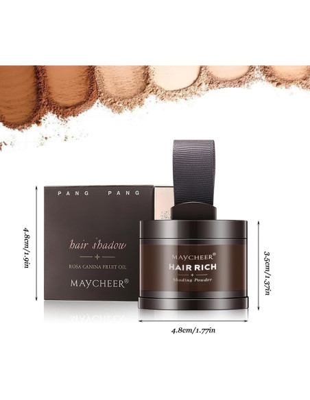 Polvo de Sombra para Línea de Cabello Maycheer - Marrón Oscuro 38.8g