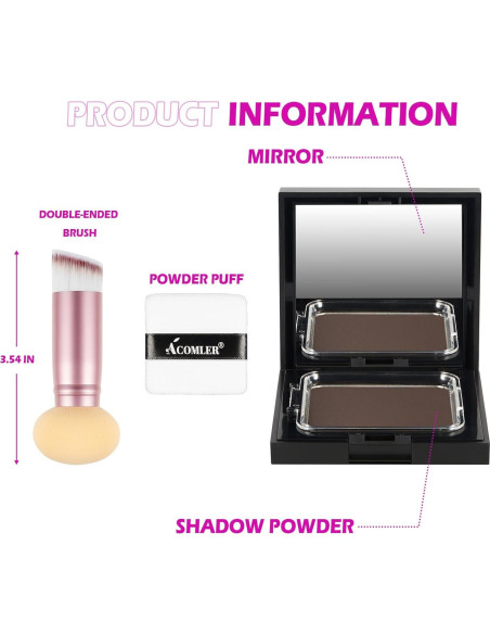 Polvo Retoque Raíces Acomler Marrón Medio 0.12kg - Cobertura Cabello Gris Polvo Retoque Raíces Acomler Marrón Medio 0.12kg - Cobertura Cabello Gris