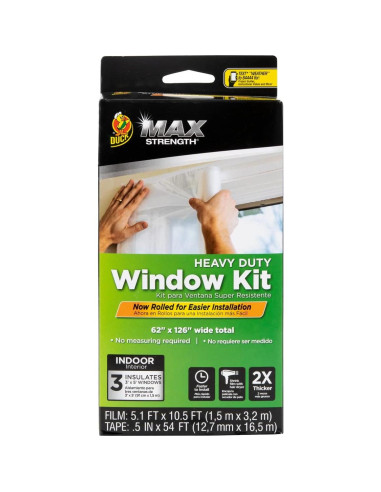 Kit de Ventana Transparente Duck Brand 3 Piezas 320x157 cm