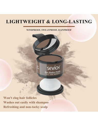 Polvo Retoque Raíces Cabello Sevich 4g Marrón Medio