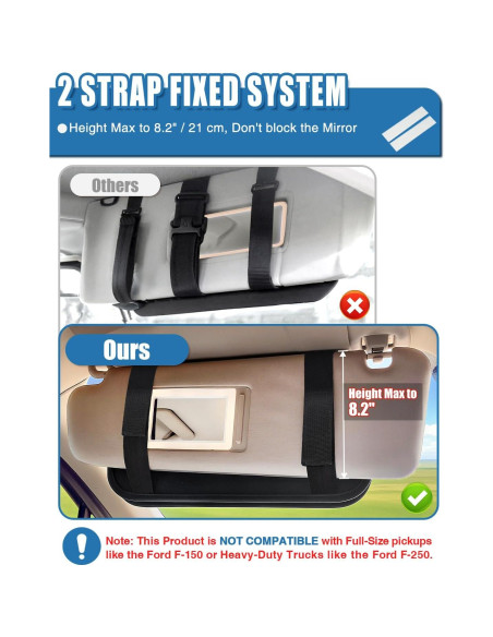 Organizador de Visera de Coche Drsvabze Táctico 1000D Negro