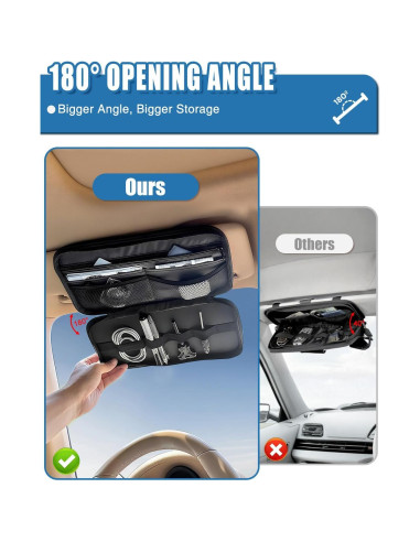 Organizador de Visera de Coche Drsvabze Táctico 1000D Negro