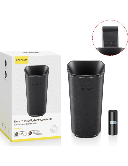 Basurero de coche KAFANLIN mini 600ml negro portátil