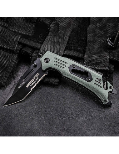 Cuchillo Plegable Multifuncional AuRiver 20.5 cm Acero 6 en 1