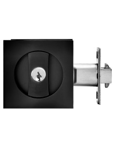 Cerradura de puerta corredera con llave Senharvest - Negro