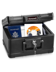 Cofre Ignífugo Honeywell 1101 - 4 Litros, Llave, Negro