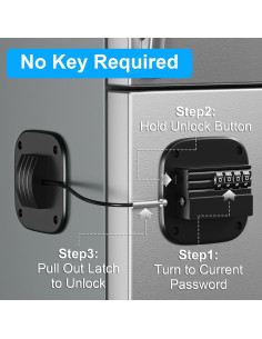 Cerradura de Combinación Teraves para Refrigerador y Congelador 2